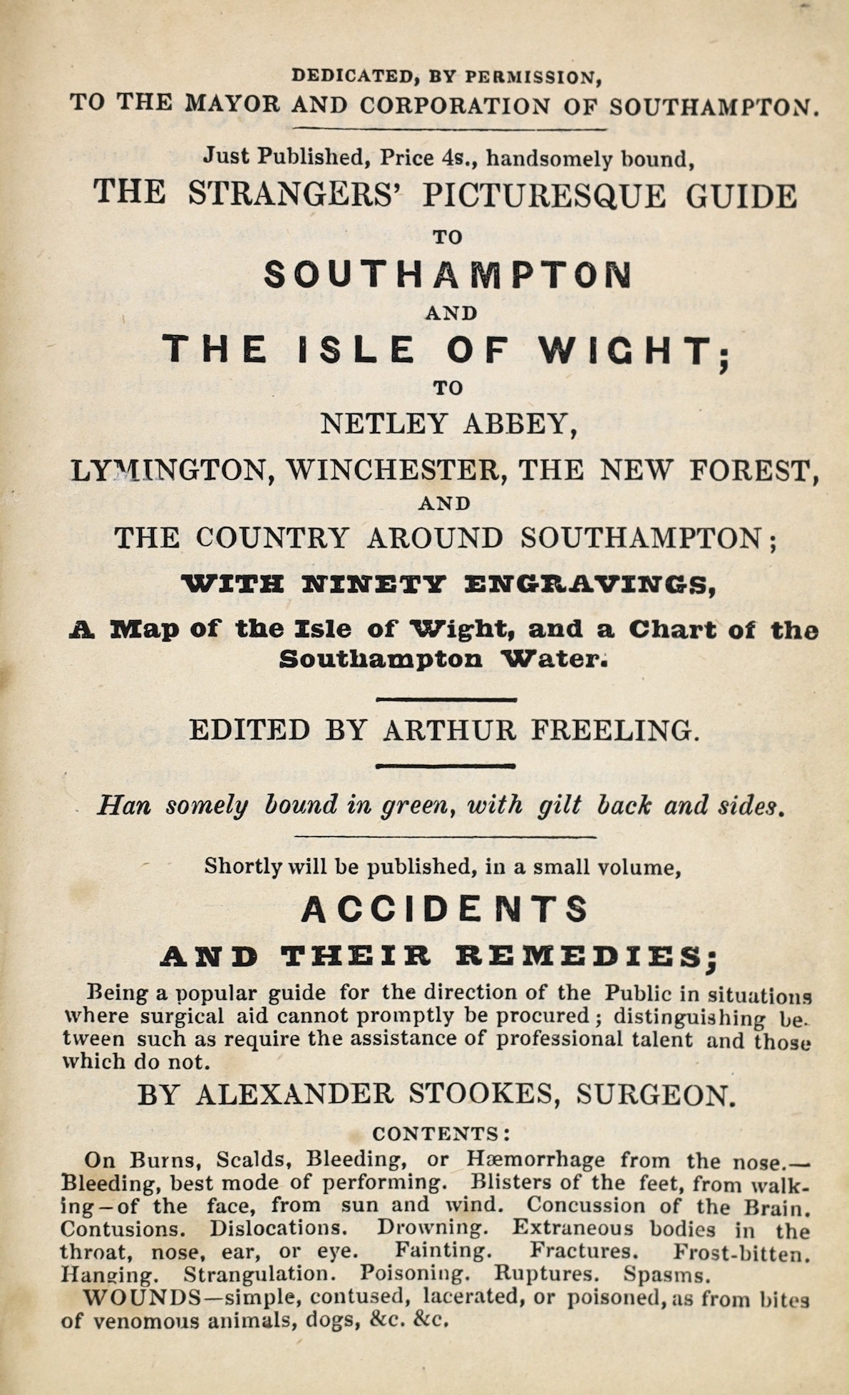 HANTS: Freeling, Arthur - The London and Southampton Railway Companion, containing a complete description of everything worthy of attention on the line ... with guides to Southampton and the Isle of Wight ... folded and